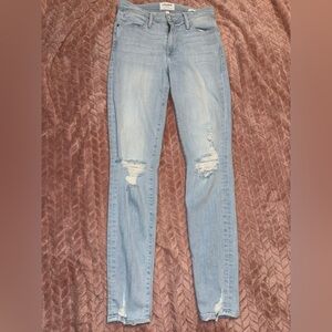 Frame Denim Distressed Le High Skinny Jeans
